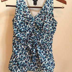 Ann Taylor animal print sleeveless blouse